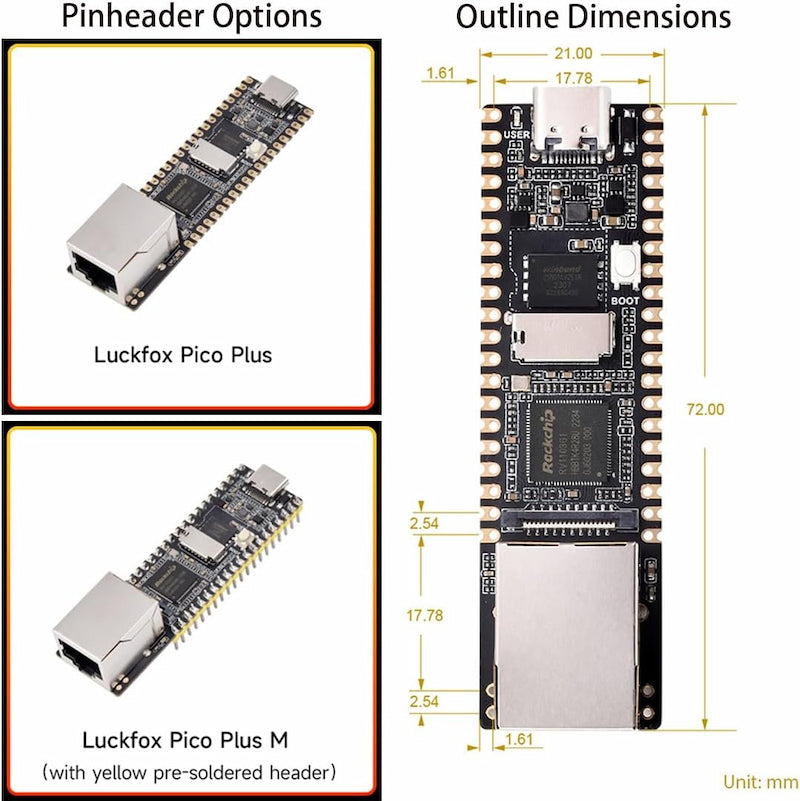 LuckFox Pico Plus RV1103 Linux Micro Development Board