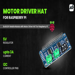 Motor Driver HAT for Raspberry Pi, I2C Interface - Waveshare