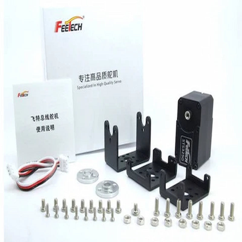 12V 50Kg 360deg Magnetic Encoder Double Shaft TTL Servo