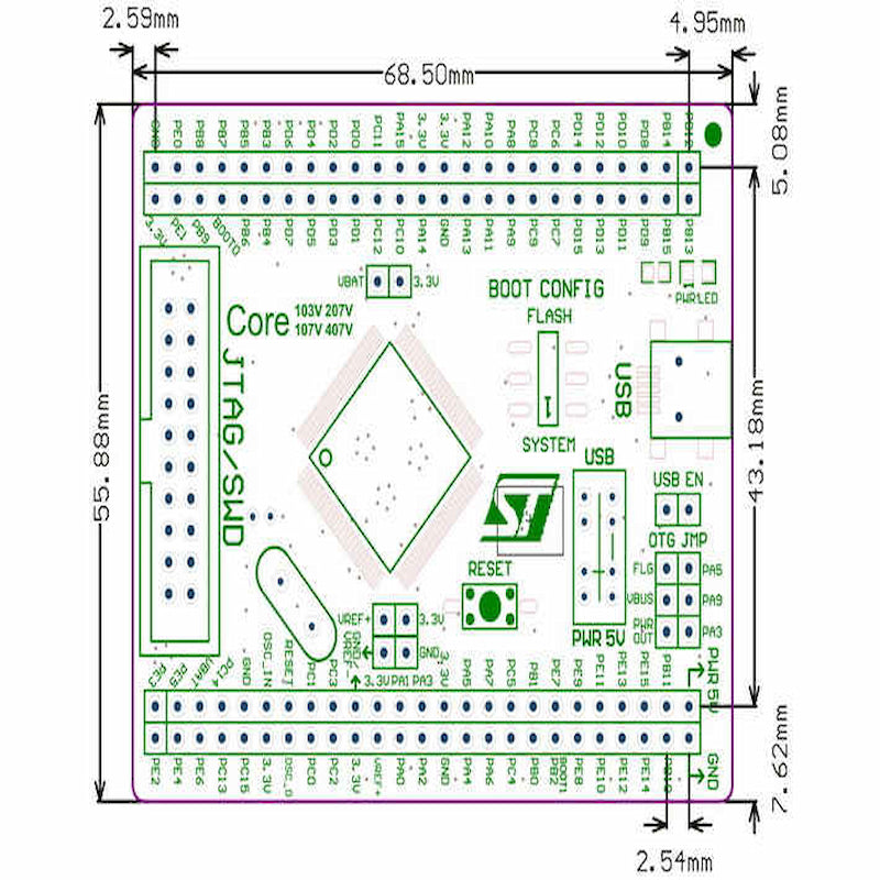 Core103V STM32F1 Core Board