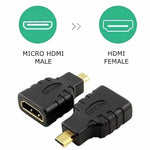HDMI Female to Micro HDMI Male Adapter, Suit for Raspberry Pi 4B