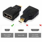 HDMI Female to Micro HDMI Male Adapter, Suit for Raspberry Pi 4B