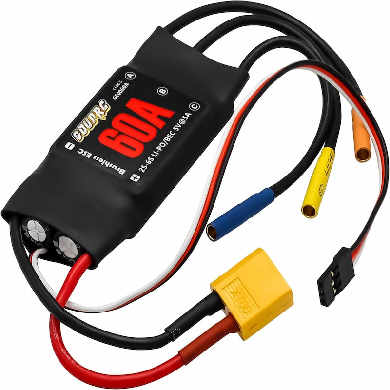 60A 2-6S Brushless ESC With 5V/6A SBEC with XT60 & 3.5mm Plug For RC Drones