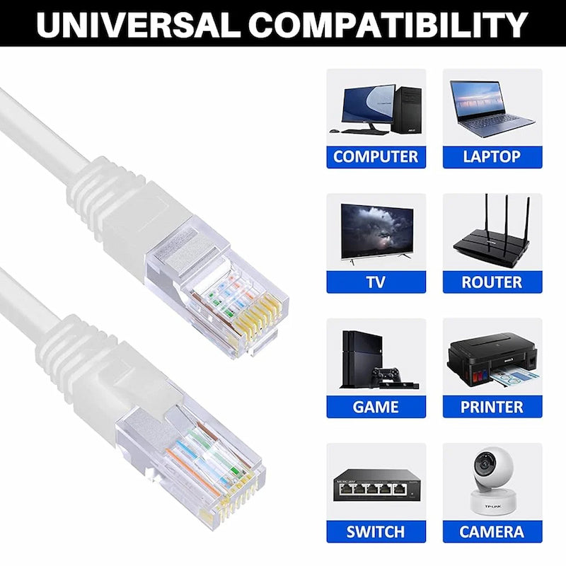 CAT6 High-Speed RJ45 Ethernet Patch Cord LAN 30 Meter Cable