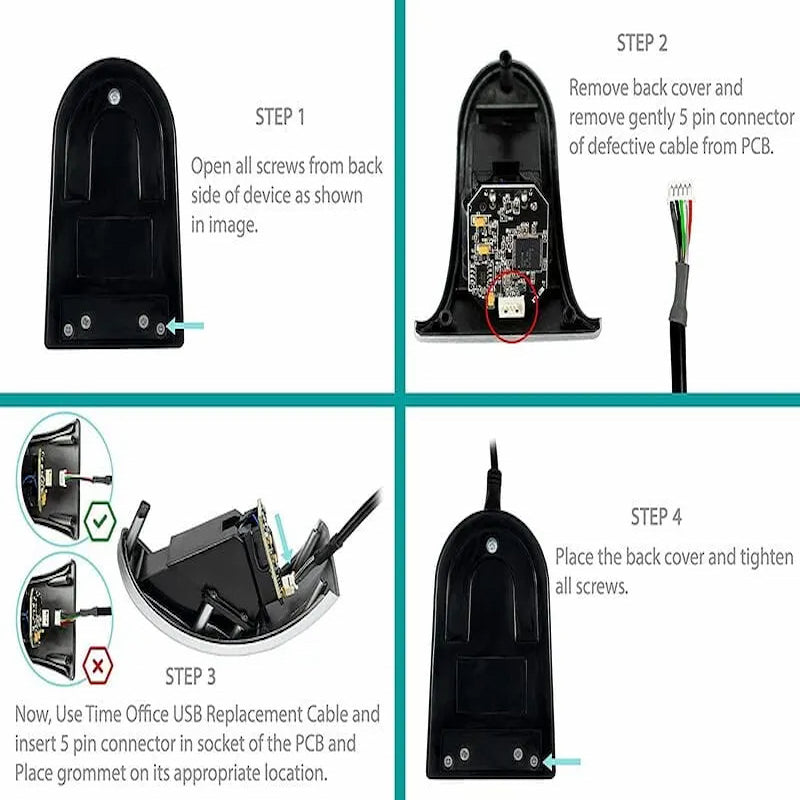 USB Precision PB510 Cable for Biometric Fingerprint Scanner