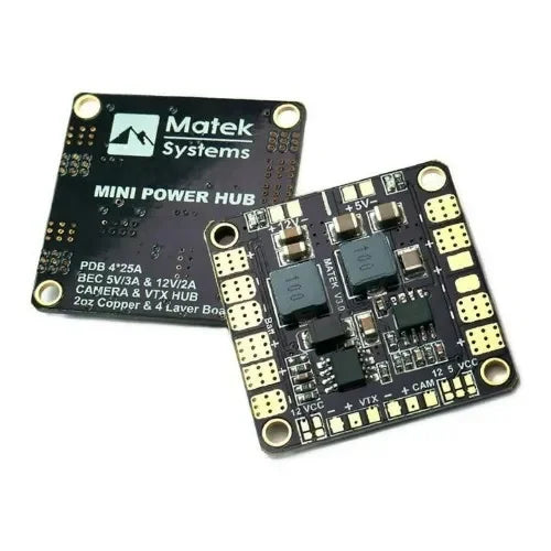 Matek Mini Power Hub Power Distribution Board with 5V & 12V BEC for FPV Racing Drones
