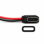 USB Type-C 2 wire horizontal panel mount for power only