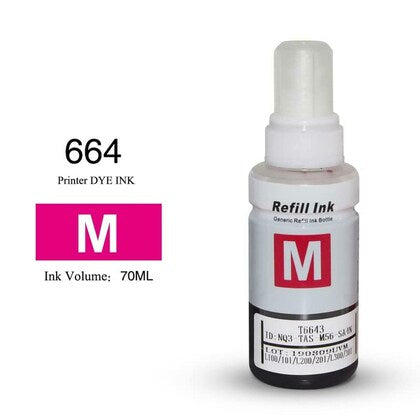 Refill Ink For Epson L110 L210 L310 L405 L455 L550 L605 Printer (Magenta)