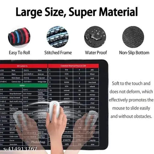 2-in-1 Shortcut Key + World Map Mousepad (90x40cm)