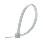 Nylon Self-Locking Cable Ties - 200mm White Zip Wire Organiser (100pcs)