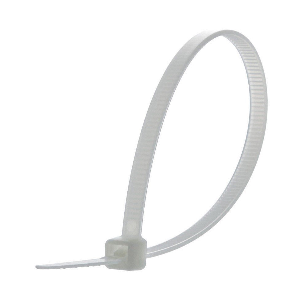 Nylon Self-Locking Cable Ties - 150mm White Zip Wire Organiser (100pcs)